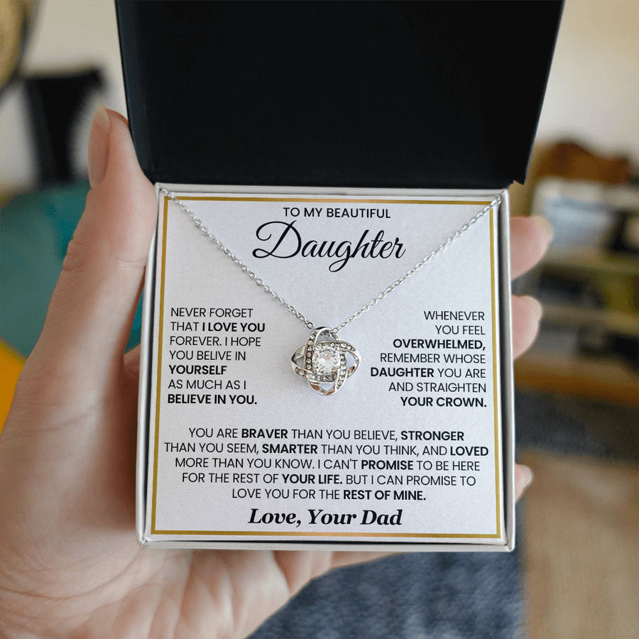 To My Daughter Necklace Birthday Gifts from Mother, You Are Braver Than You Believe