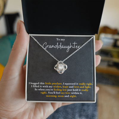 Load image into Gallery viewer, To My Granddaughter Love Knot Necklace Perfect Birthday Christmas Gifts from Grandma Grandpa
