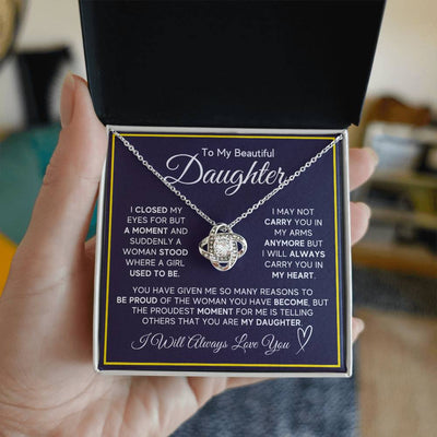 Load image into Gallery viewer, Daughter Gifts from Mom and Dad, Necklace &amp;amp; Message Card &amp;amp; LED Gift Box for Birthday, or Christmas
