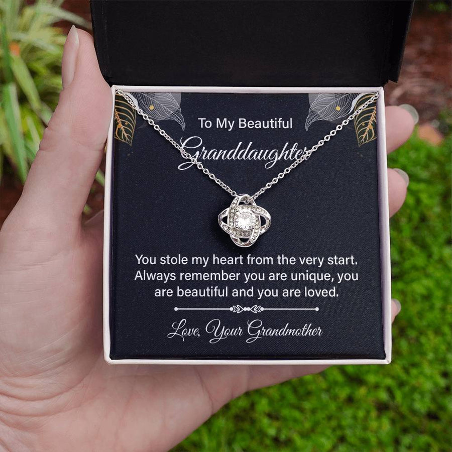 To My Granddaughter Necklace from Nana, Birthday Present for Granddaughter from Grandma