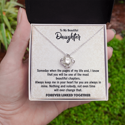 Load image into Gallery viewer, Love Knot Necklace for Daughter from Dad – Beautiful Gift for Birthday, Graduation, or Wedding Day
