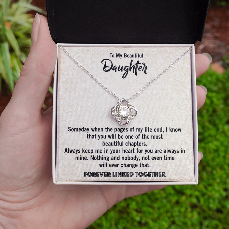 Love Knot Necklace for Daughter from Dad – Beautiful Gift for Birthday, Graduation, or Wedding Day
