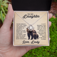Load image into Gallery viewer, To My Daughter Love Knot Necklace – Unbreakable Bond Jewelry Gift for Birthday or Holiday
