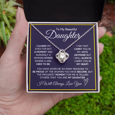 Load image into Gallery viewer, Daughter Gifts from Mom and Dad, Necklace &amp;amp; Message Card &amp;amp; LED Gift Box for Birthday, or Christmas
