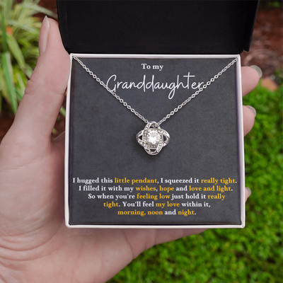 Load image into Gallery viewer, To My Granddaughter Love Knot Necklace Perfect Birthday Christmas Gifts from Grandma Grandpa

