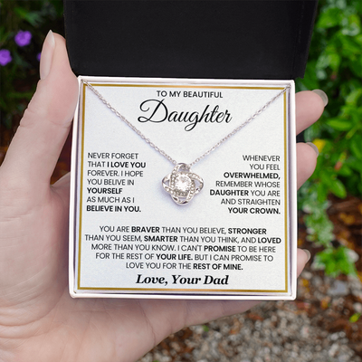 Load image into Gallery viewer, To My Daughter Necklace Birthday Gifts from Mother, You Are Braver Than You Believe
