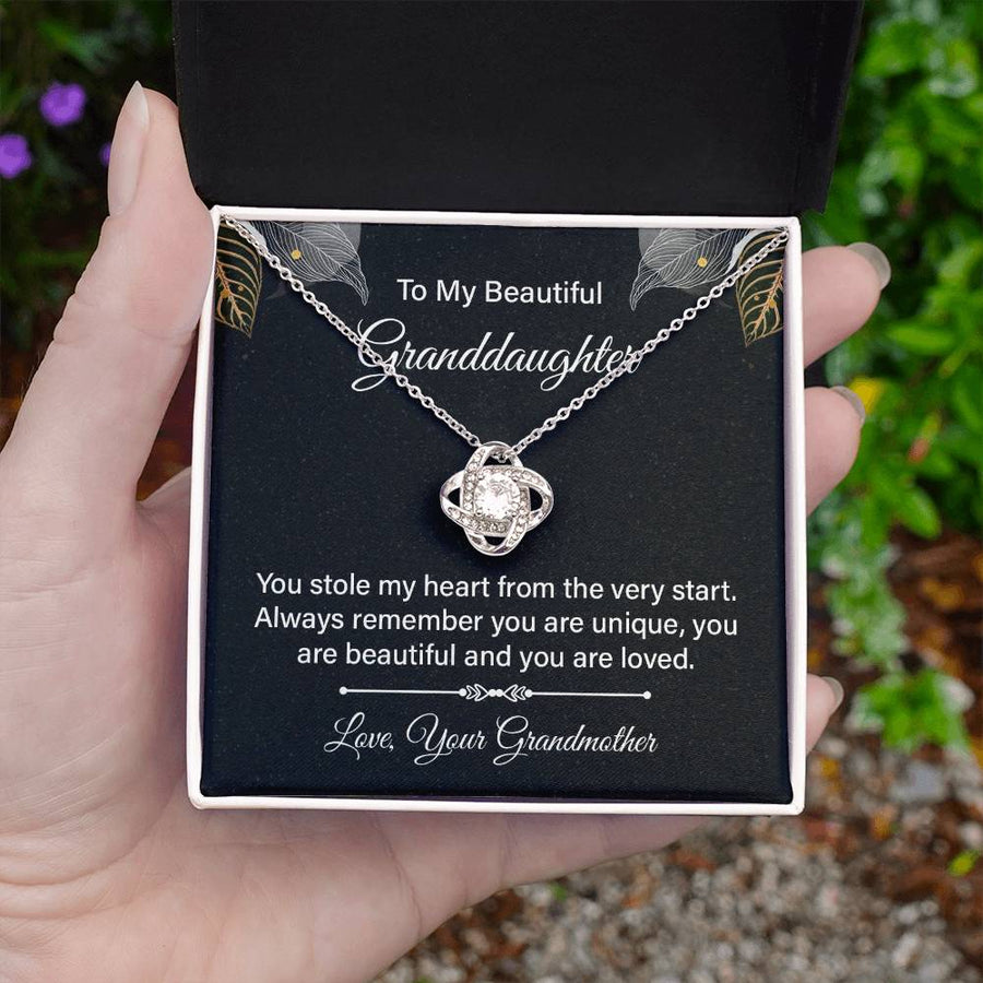 To My Granddaughter Necklace from Nana, Birthday Present for Granddaughter from Grandma