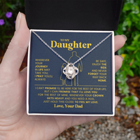 Load image into Gallery viewer, To My Daughter Necklace, Daughter Necklaces from Mom and Dad, Birthday Gifts from Mother or Father
