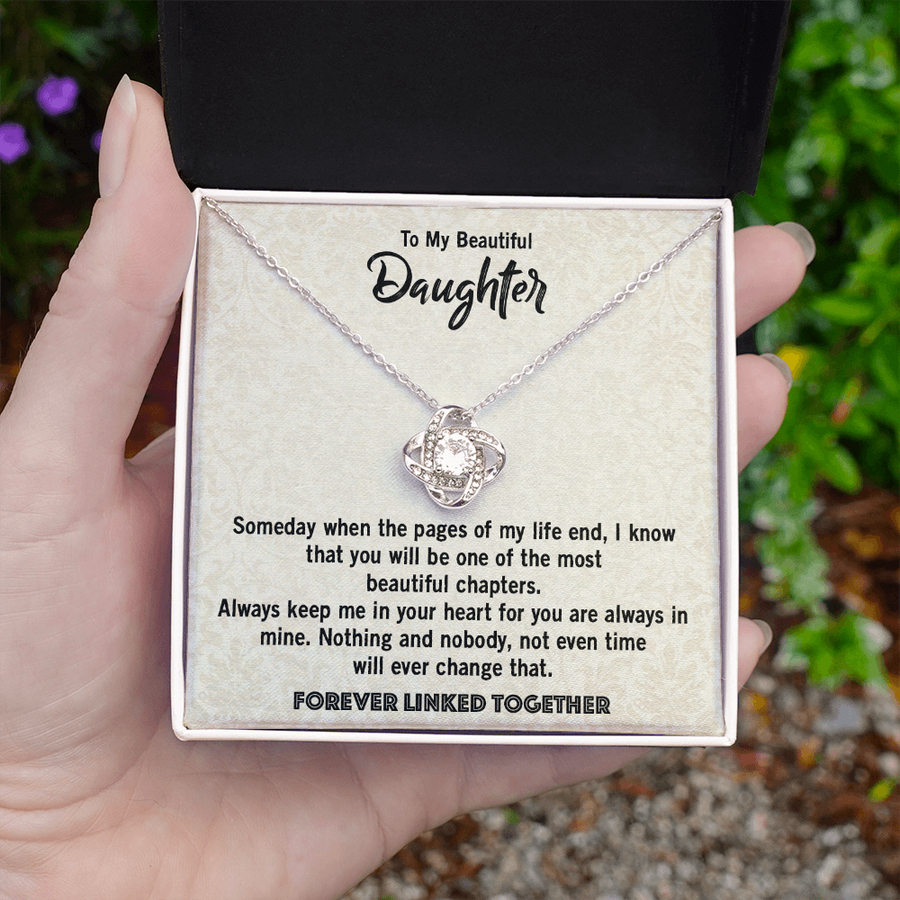 Love Knot Necklace for Daughter from Dad – Beautiful Gift for Birthday, Graduation, or Wedding Day