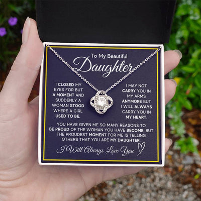 Load image into Gallery viewer, Daughter Gifts from Mom and Dad, Necklace &amp;amp; Message Card &amp;amp; LED Gift Box for Birthday, or Christmas
