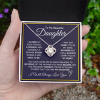 Load image into Gallery viewer, Daughter Gifts from Mom and Dad, Necklace &amp; Message Card &amp; LED Gift Box for Birthday, or Christmas
