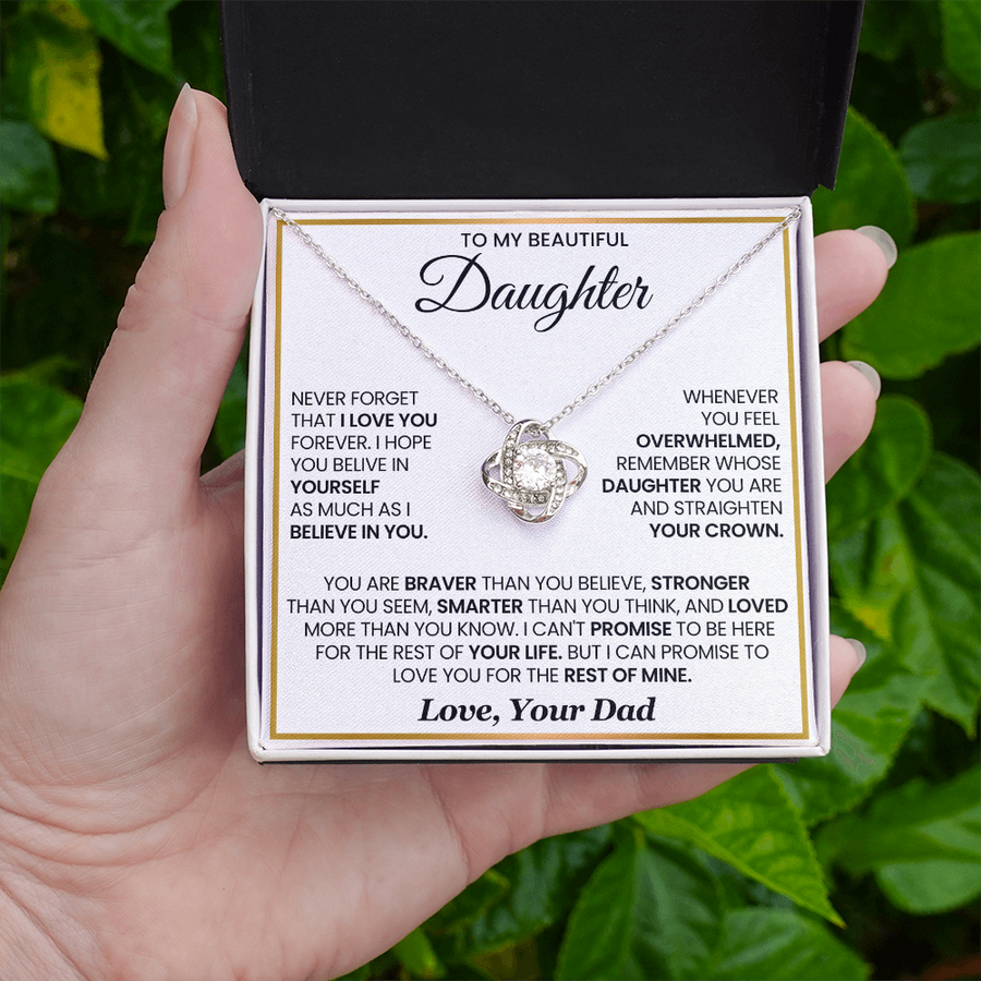 To My Daughter Necklace Birthday Gifts from Mother, You Are Braver Than You Believe