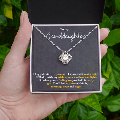 Load image into Gallery viewer, To My Granddaughter Love Knot Necklace Perfect Birthday Christmas Gifts from Grandma Grandpa
