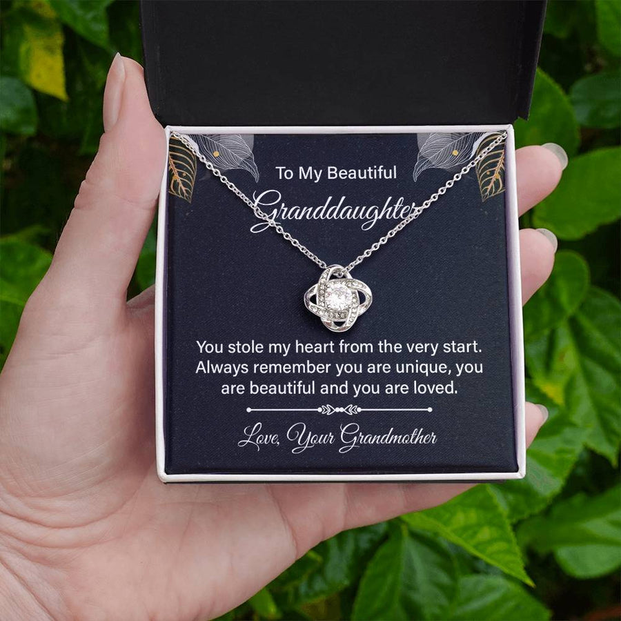 To My Granddaughter Necklace from Nana, Birthday Present for Granddaughter from Grandma