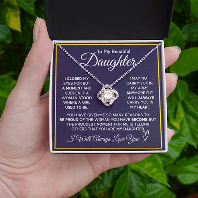 Load image into Gallery viewer, Daughter Gifts from Mom and Dad, Necklace &amp;amp; Message Card &amp;amp; LED Gift Box for Birthday, or Christmas
