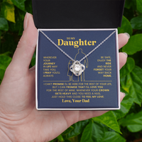 Load image into Gallery viewer, To My Daughter Necklace, Daughter Necklaces from Mom and Dad, Birthday Gifts from Mother or Father
