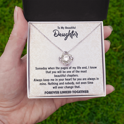 Load image into Gallery viewer, Love Knot Necklace for Daughter from Dad – Beautiful Gift for Birthday, Graduation, or Wedding Day
