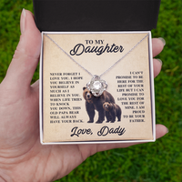 Load image into Gallery viewer, To My Daughter Love Knot Necklace – Unbreakable Bond Jewelry Gift for Birthday or Holiday

