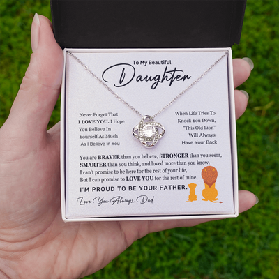 Load image into Gallery viewer, To My Daughter Necklace from Dad with Heartfelt Message, Daughter Birthday Present from Dad
