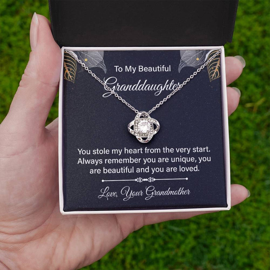 To My Granddaughter Necklace from Nana, Birthday Present for Granddaughter from Grandma