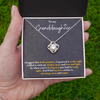 Load image into Gallery viewer, To My Granddaughter Love Knot Necklace Perfect Birthday Christmas Gifts from Grandma Grandpa
