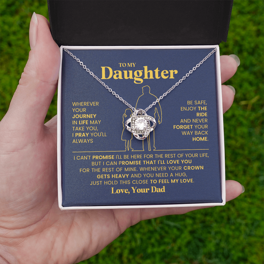 To My Daughter Necklace, Daughter Necklaces from Mom and Dad, Birthday Gifts from Mother or Father