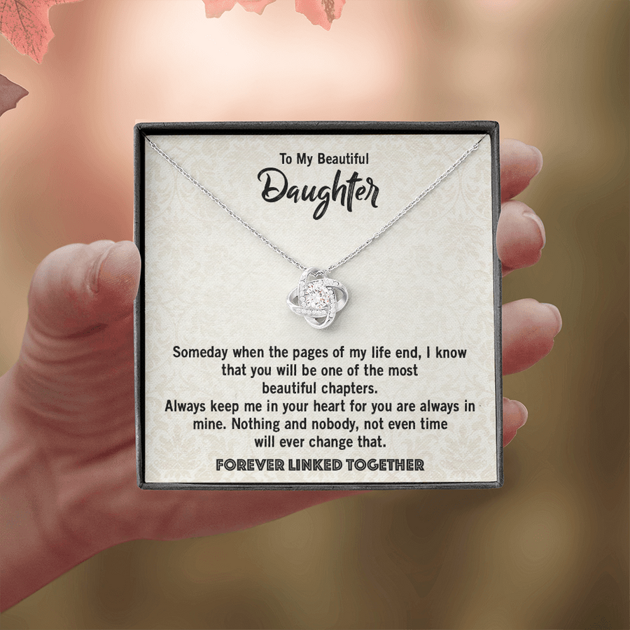 Love Knot Necklace for Daughter from Dad – Beautiful Gift for Birthday, Graduation, or Wedding Day