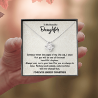 Load image into Gallery viewer, Love Knot Necklace for Daughter from Dad – Beautiful Gift for Birthday, Graduation, or Wedding Day
