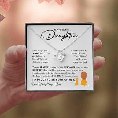 Load image into Gallery viewer, To My Daughter Necklace from Dad with Heartfelt Message, Daughter Birthday Present from Dad
