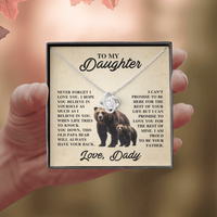 Load image into Gallery viewer, To My Daughter Love Knot Necklace – Unbreakable Bond Jewelry Gift for Birthday or Holiday
