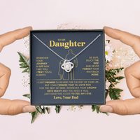 Load image into Gallery viewer, To My Daughter Necklace, Daughter Necklaces from Mom and Dad, Birthday Gifts from Mother or Father
