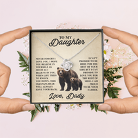 Load image into Gallery viewer, To My Daughter Love Knot Necklace – Unbreakable Bond Jewelry Gift for Birthday or Holiday
