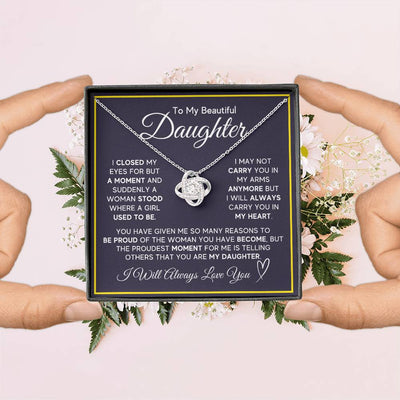 Load image into Gallery viewer, Daughter Gifts from Mom and Dad, Necklace &amp;amp; Message Card &amp;amp; LED Gift Box for Birthday, or Christmas

