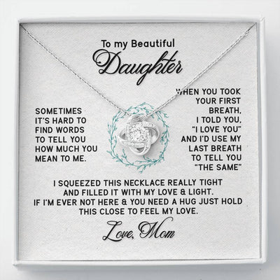 Load image into Gallery viewer, To My Daughter Necklace from Mom, I&amp;#39;d Use My Last Breath to Tell You &amp;quot;The Sam&amp;quot;
