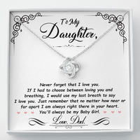 Load image into Gallery viewer, To My Daughter Necklace from Mom and Dad, Birthday, Graduation, Christmas Love Knot Necklace for Her
