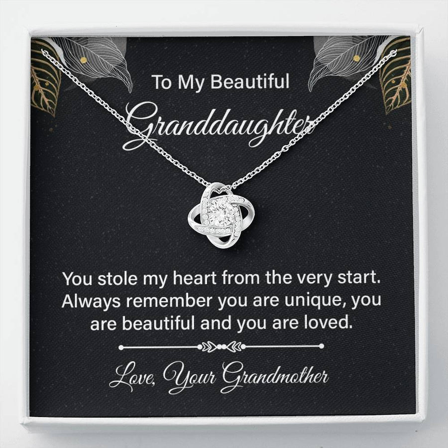 To My Granddaughter Necklace from Nana, Birthday Present for Granddaughter from Grandma