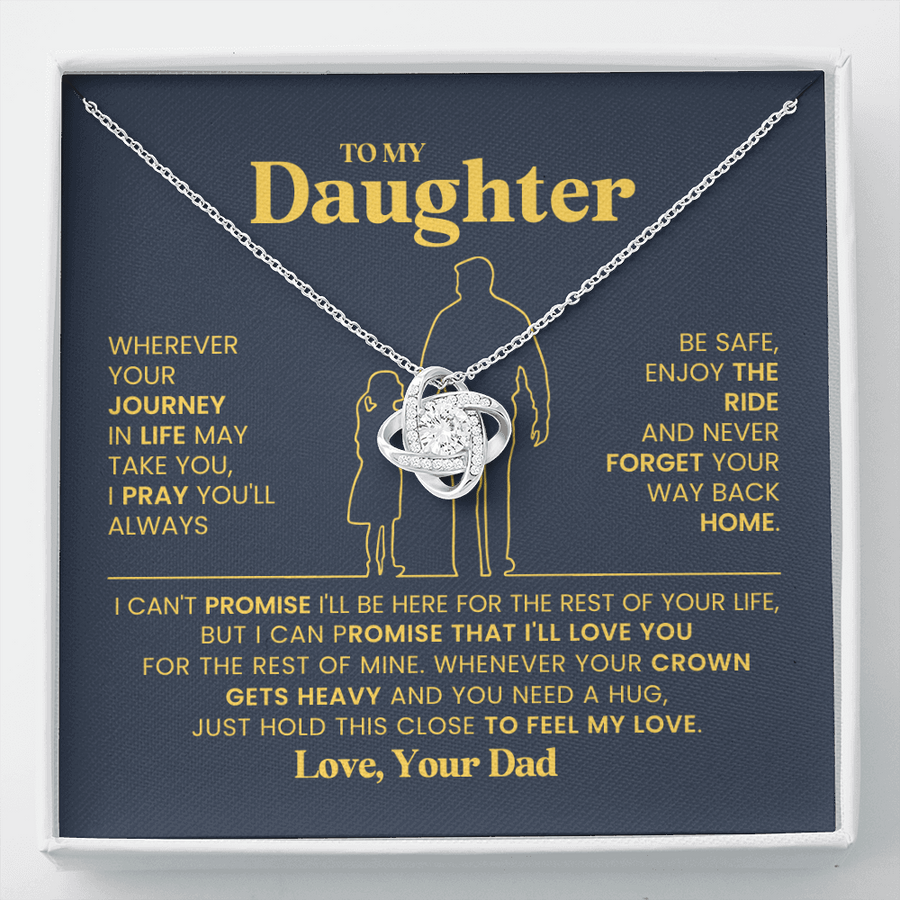 To My Daughter Necklace, Daughter Necklaces from Mom and Dad, Birthday Gifts from Mother or Father