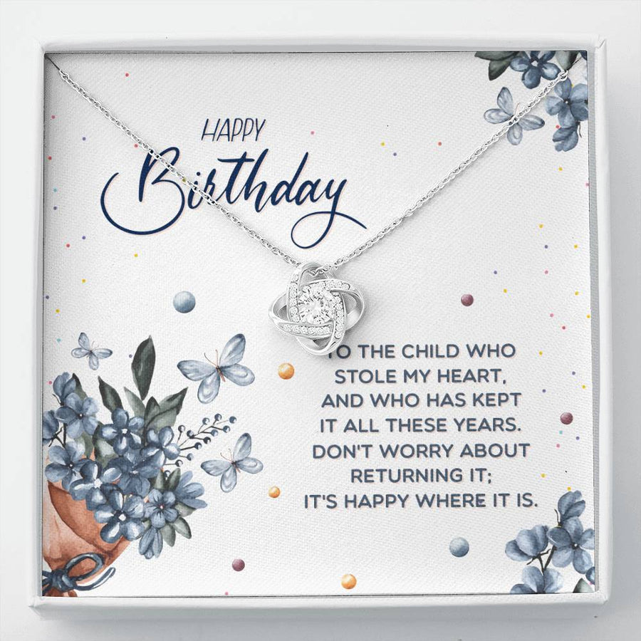 Best Gifts for Teenage Girls, Birthday Love Knot Necklace for Daughter Granddaughter