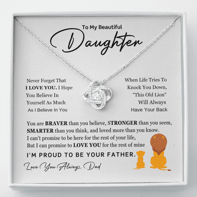 Load image into Gallery viewer, To My Daughter Necklace from Dad with Heartfelt Message, Daughter Birthday Present from Dad
