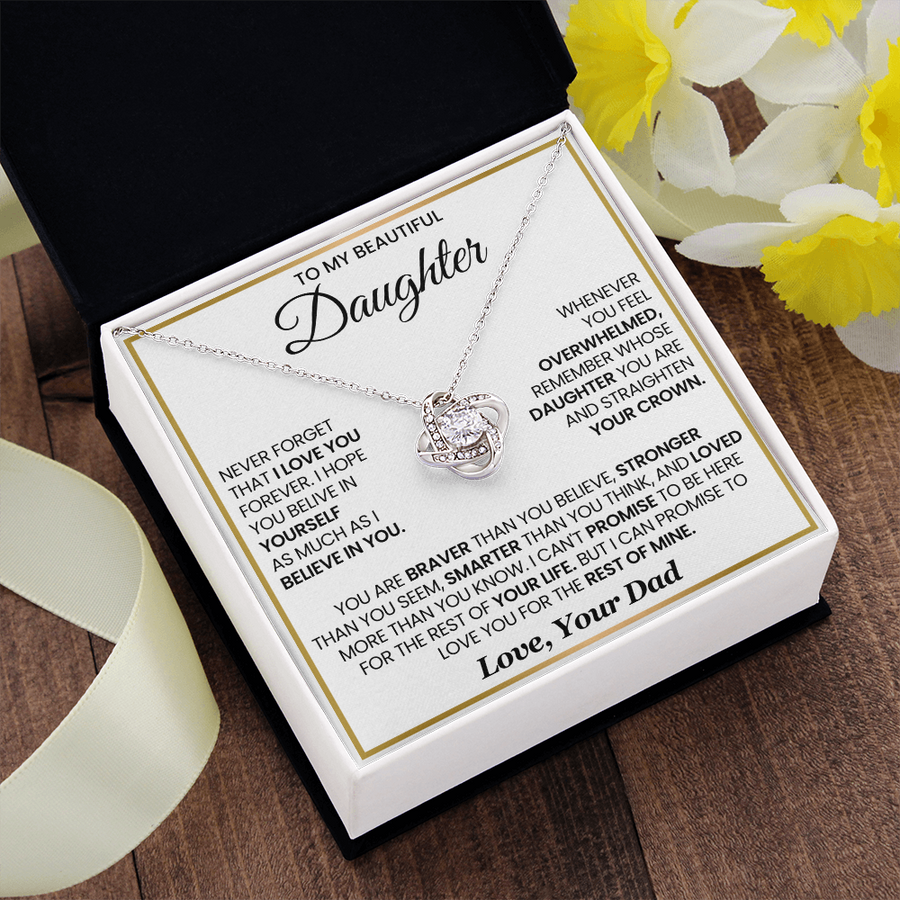 To My Daughter Necklace Birthday Gifts from Mother, You Are Braver Than You Believe