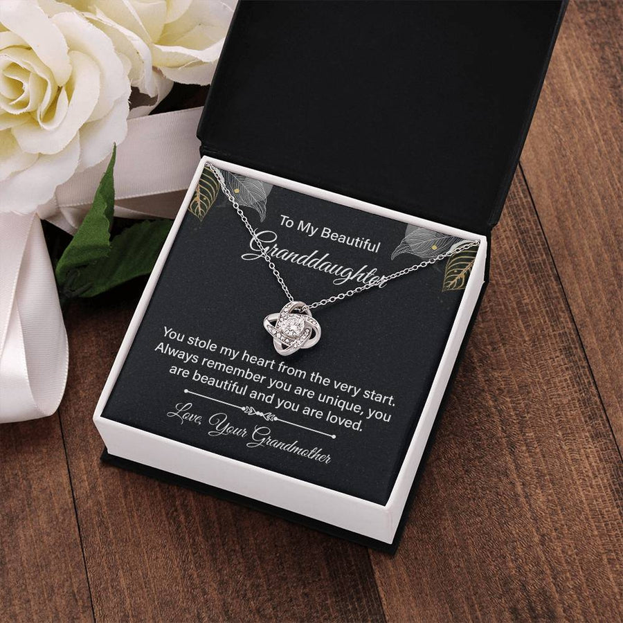 To My Granddaughter Necklace from Nana, Birthday Present for Granddaughter from Grandma