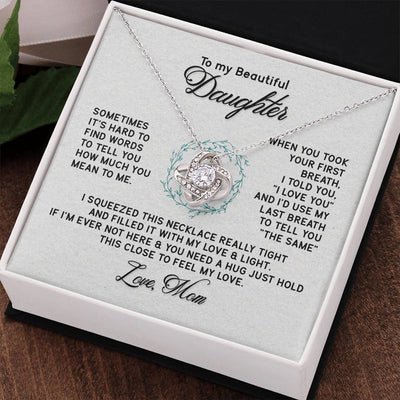 Load image into Gallery viewer, To My Daughter Necklace from Mom, I&amp;#39;d Use My Last Breath to Tell You &amp;quot;The Sam&amp;quot;

