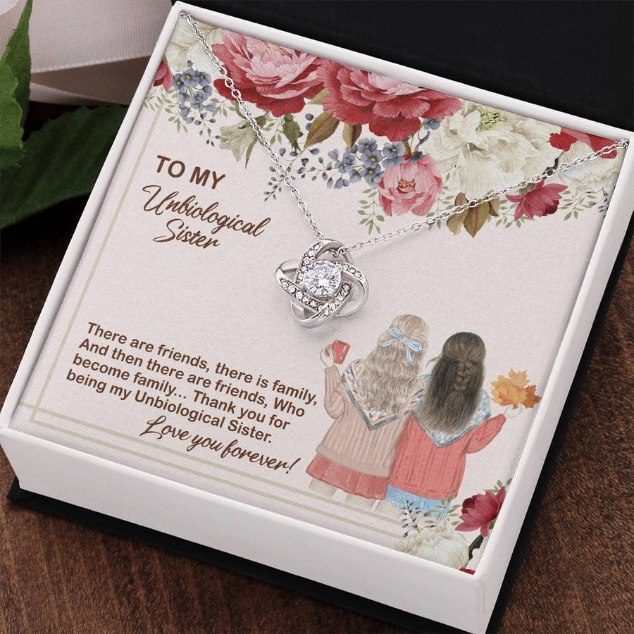 To My Unbiological Sister Necklace, Unbiological Sister Birthday Gifts