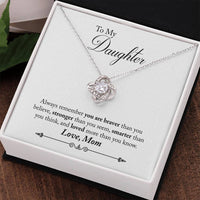 Load image into Gallery viewer, To My Daughter Necklace Gifts from Mom, Remember You Are Braver Than You Think
