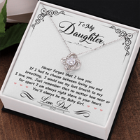 Load image into Gallery viewer, To My Daughter Necklace from Mom and Dad, Birthday, Graduation, Christmas Love Knot Necklace for Her
