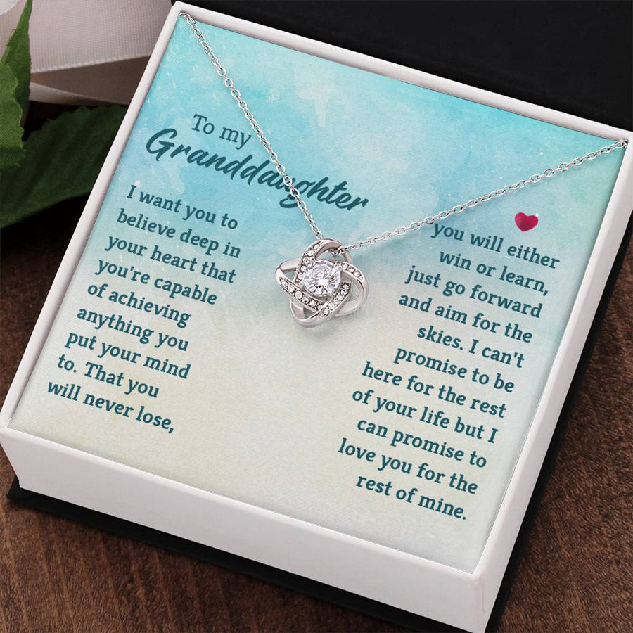 Granddaughter Necklace from Grandma, Special Birthday Gifts for Granddaughter from Nana