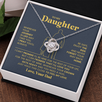 Load image into Gallery viewer, To My Daughter Necklace, Daughter Necklaces from Mom and Dad, Birthday Gifts from Mother or Father
