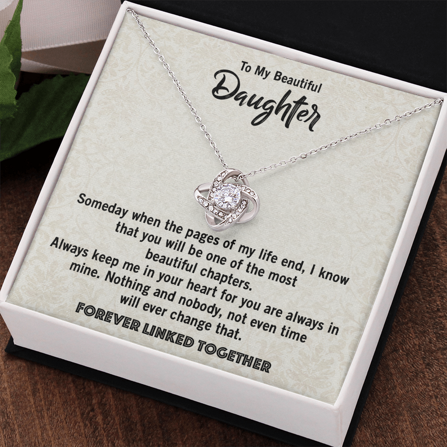 Love Knot Necklace for Daughter from Dad – Beautiful Gift for Birthday, Graduation, or Wedding Day