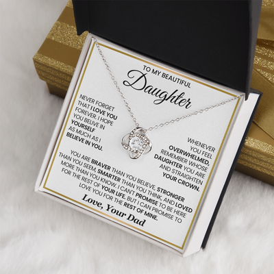 Load image into Gallery viewer, To My Daughter Necklace Birthday Gifts from Mother, You Are Braver Than You Believe
