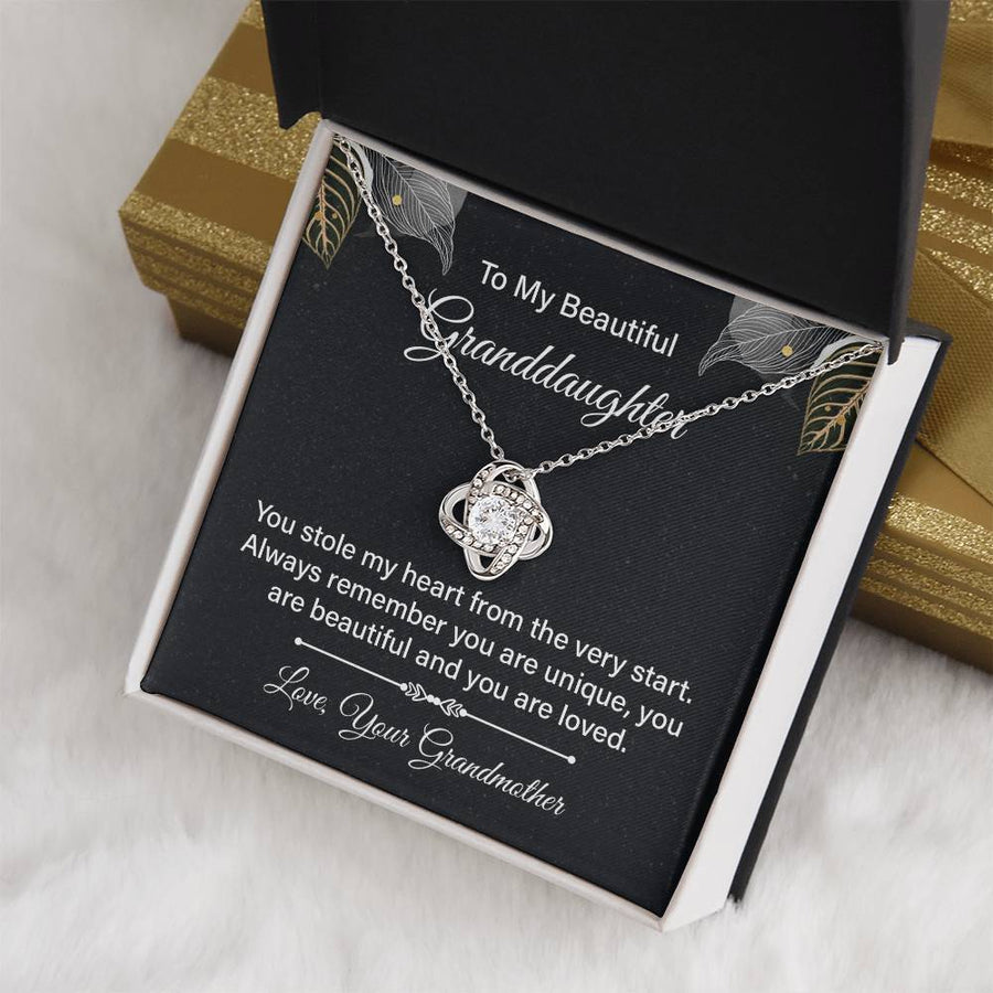 To My Granddaughter Necklace from Nana, Birthday Present for Granddaughter from Grandma